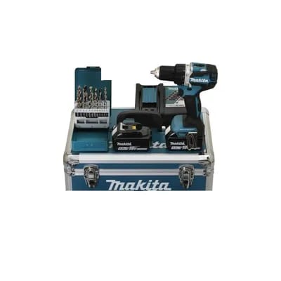 Perceuse visseuse 18v 5.0 ah + 96 accessoires 2 5 ah batterie 13 mm moteur sans charbon 1.8 kg 2000 trs/min 54 n/m 1 coffret(s) perceuse visseuse 18v