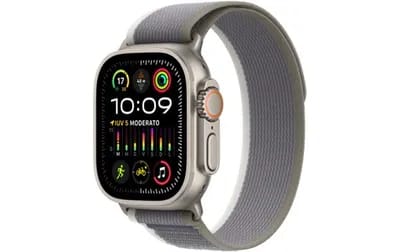 Apple Watch Ultra 2 Titanium bracelet Boucle Trail vert/gris - S/M