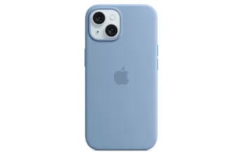 Coque et étui téléphone mobile Apple Coque en silicone avec MagSafe pour iPhone 15 - Bleu d'hiver