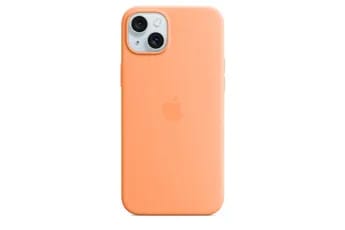 Coque et étui téléphone mobile Apple Coque en silicone avec MagSafe pour iPhone 15 Plus - Sorbet a l'orange