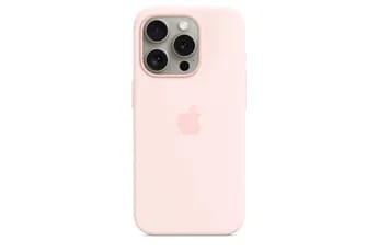 Coque et étui téléphone mobile Apple Coque en silicone avec MagSafe pour iPhone 15 Pro - Rose pale