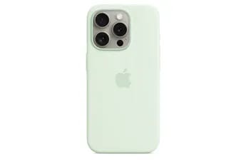 Coque et étui téléphone mobile Apple Coque en silicone avec MagSafe pour iPhone 15 Pro - Menthe douce