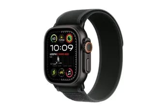 Apple Watch Ultra 2 GPS + Cellular 49mm Boîtier en Titane Noir avec Boucle Trail Noir - M/L