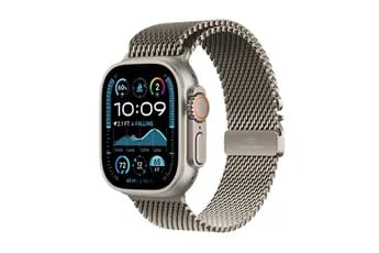 Apple Watch Ultra 2 GPS + Cellular 49mm Boîtier en Titane Naturel avec Bracelet Milanais Titane Naturel - M