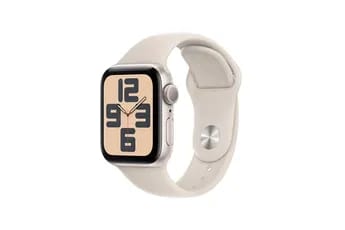 Apple Watch SE GPS 40mm Boîtier en Aluminium Lumiere Stellaire avec Bracelet Sport Lumiere Stellaire - S/M