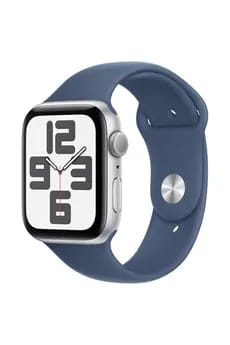 Apple Watch SE GPS 44mm Boîtier en Aluminium Argent avec Bracelet Sport Denim - S/M