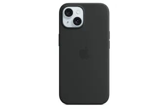 Coque en silicone avec MagSafe pour iPhone 15 - Noir