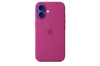 Coque en silicone avec MagSafe pour iPhone 16 - Fuchsia