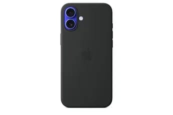 Coque en silicone avec MagSafe pour iPhone 16 Plus - Noir