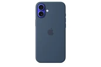 Coque en silicone avec MagSafe pour iPhone 16 Plus - Denim