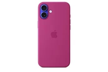 Coque en silicone avec MagSafe pour iPhone 16 Plus - Fuchsia