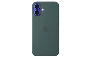 Coque en silicone avec MagSafe pour iPhone 16 Plus - Vert lacustre