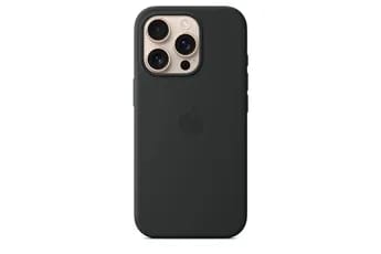 Coque en silicone avec MagSafe pour iPhone 16 Pro - Noir