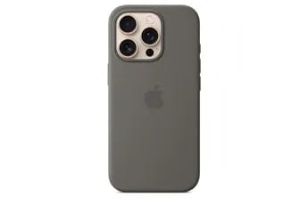 Coque en silicone avec MagSafe pour iPhone 16 Pro - Gris mineral