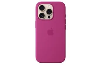 Coque en silicone avec MagSafe pour iPhone 16 Pro - Fuchsia