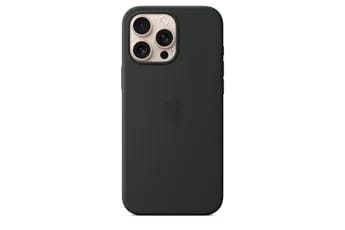 Coque en silicone avec MagSafe pour iPhone 16 Pro Max - Noir