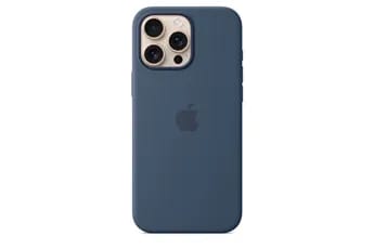 Coque en silicone avec MagSafe pour iPhone 16 Pro Max - Denim