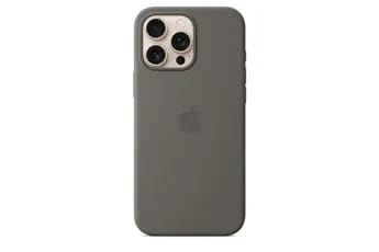 Coque en silicone avec MagSafe pour iPhone 16 Pro Max - Gris mineral