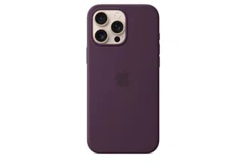 Coque en silicone avec MagSafe pour iPhone 16 Pro Max - Prune