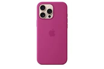 Coque en silicone avec MagSafe pour iPhone 16 Pro Max - Fuchsia