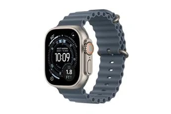 Watch Ultra 3 GPS + Cellular 49mm Boitier en Titane Naturel avec Anchor Blue Ocean Band