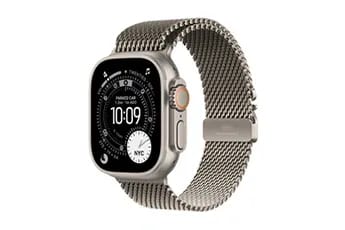 Watch Ultra 3 GPS + Cellular 49mm Boitier en Titane Naturel avec Bracelet Milanais Titane Naturel - Medium