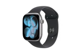 Watch Series 11 GPS 46mm Boitier en Aluminium Gris Sidéral avec Bracelet Sport Noir - M/L