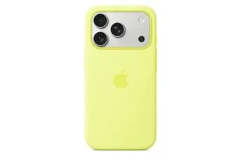 Coque iPhone 17 Pro en silicone avec MagSafe - Jaune Néon