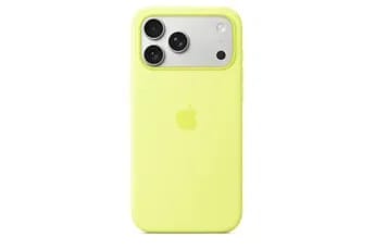 Coque iPhone 17 Pro Max en silicone avec MagSafe - Jaune Néon