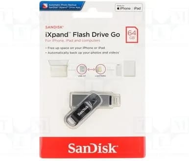 Clé USB iPhone SANDISK 64go iXpand Flash Drive lightning + USB