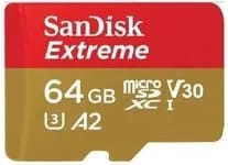 Carte Micro SD SANDISK 64Go microSD Extreme  Plus  + Adaptateur