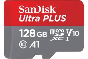 Carte mémoire micro SD Sandisk Carte Ultra PLUS microSDXC 128GB + SD Adapter 150MB/s  A1 Class 10 UHS-I
