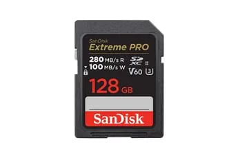 Carte mémoire SD Sandisk Extreme Pro 128 Go -  280/100MB/s , V60 , C10 ,UHS-II ,U3