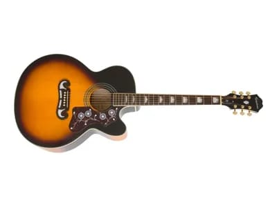 Epiphone - Ej-200sce Vintage Sunburst Guitare Acoustique-électrique