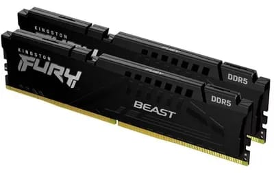 Mémoire DIMM DDR5 6000MHz Kingston, 32Gb (2x 16Gb) Fury Beast Noir EXPO _ KF560