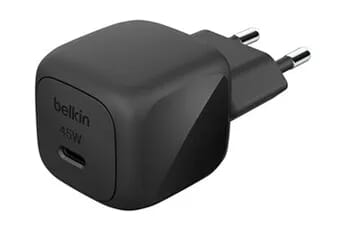 Chargeur secteur USB-C 45W, noir.