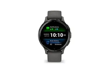 Montre connectée Garmin Venu 3S, Gray avec bracelet gris fonce