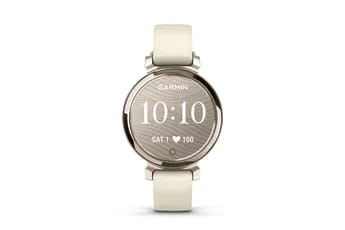Montre connectée Garmin Lily 2, Cream Gold bracelet silicone blanc coco