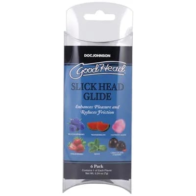 Doc Johnson - GoodHead Slick Head Glide - Lot de 6