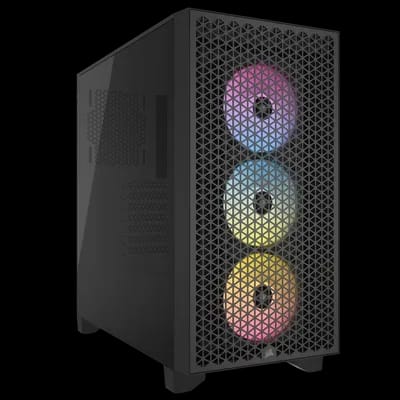 Corsair 3000D Airflow RGB Noir - MT/Sans Alim/ATX