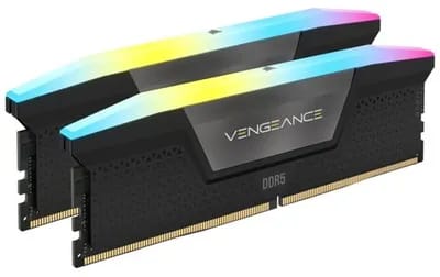 Mémoire DIMM DDR5 6000MHz Corsair, 32Gb (2x 16Gb) Vengeance RGB Noir _ CMH32GX5