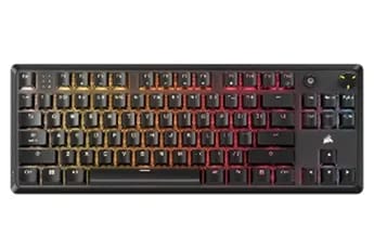 Clavier gaming mecanique CORSAIR K70 CORE TKL RGB - Switchs lineaires CORSAIR MLX Red v2 - Insonorisation - Molette rotative - Stockage embarque