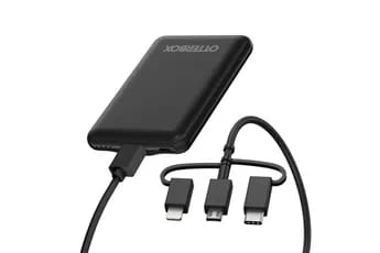 Batterie externe Otterbox Power Bank USB A&Microusb+ Cable MFI 3 connectiques 1M noir