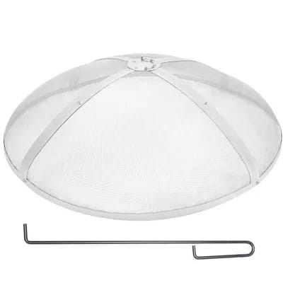 Pare-étincelles pour Brasero - VEVOR - 410 x 63 x 6 mm,Couvercle Protection Acier Inox,avec Accessoires,4,45 kg