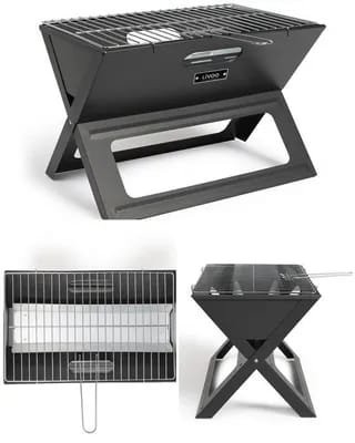 Barbecue pliable en acier à charbon sur Pieds Structure en acier