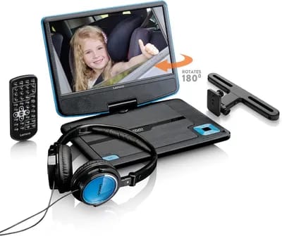 SUBZONAL-DVP-910 Lecteur DVD portable Convertible Noir, Bleu 22,9 cm (9"") - Lecteurs DVD/Blu-Ray portables (Lecteur DVD portable, Convertible, Noir, Bleu, CD,DVD, 22,9 cm (9""), TFT)