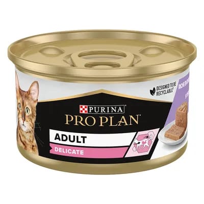 48x85g Delicate dinde Pro Plan - Pâtée pour chat