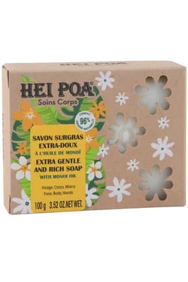Savon solide extra doux au Monoï                                - Hei Poa