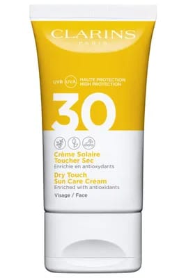 Crème solaire visage toucher sec UVA/UVB SPF30                                - Clarins