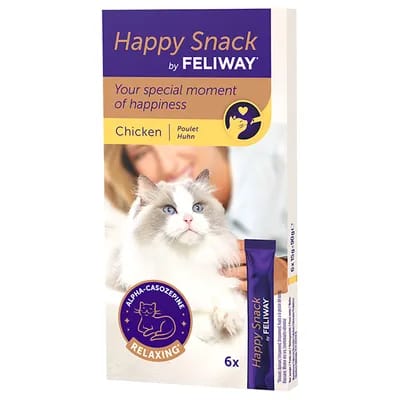 Feliway Happy Snack poulet pour chat - 6 friandises (environ 90 g)